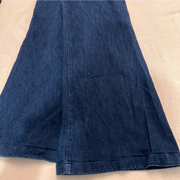 MAEVE/ANTHROPOLOGIE Dark Blue Jean Flare Leg - Size 32 - Picture 3 of 7